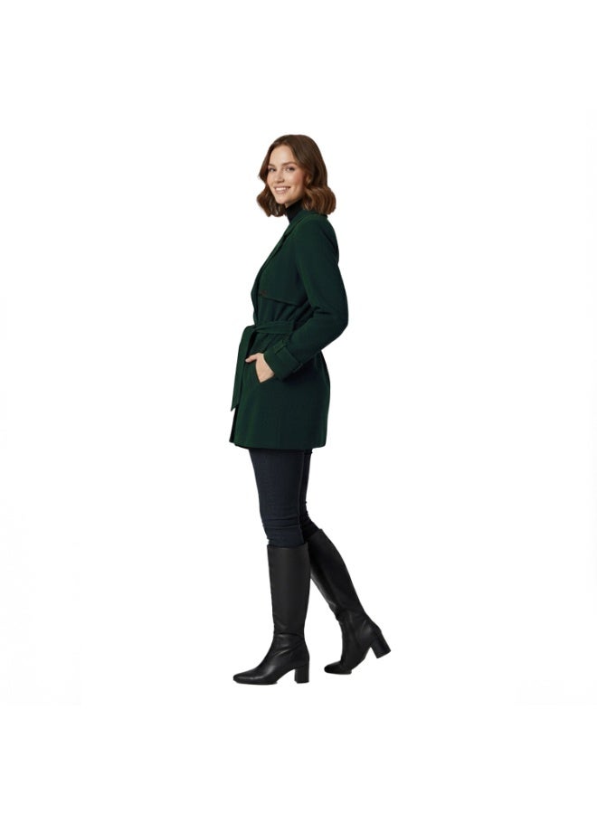 Smoky Egypt Smoky Suede Double-Breasted Jacket-Green - Image 2